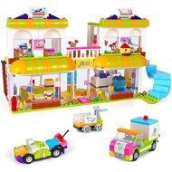 EP EXERCISE N PLAY Friends City Supermarket Building Kit Toy House for Girls 6-12, 648 Pcs Shopping Mall Creative Building Bricks Blocks Set, Learning Roleplay Gift Party Toy for Creative Pretend Pla