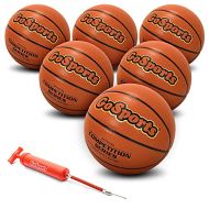 GoSports Indoor Synthetic Leather Competition Basketball with Pump for Youth & Adult - Available as Single Balls or 6 Packs - Choose Your Size