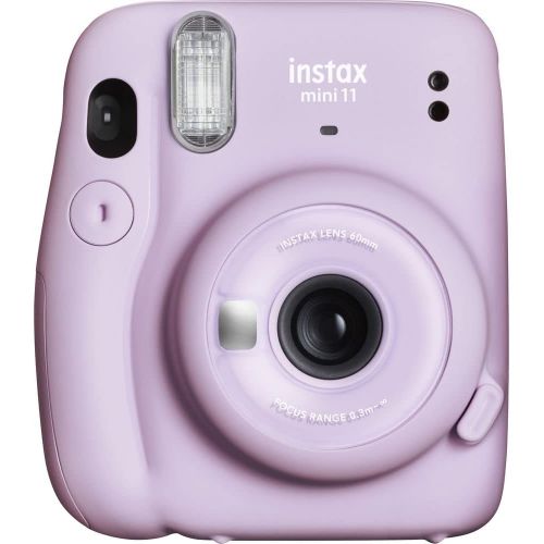 후지필름 Fujifilm Instax Mini 11 Instant Camera (Lilac Purple) (16654803) Best-Value Bundle -Includes- (60) Instax Mini Instant Films + Carrying Case + Batteries + Neck Strap