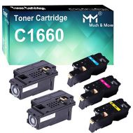 MM MUCH & MORE Compatible Toner Cartridge Replacement for Dell C1660 4G9HP C1660W Used for C1660 C1660W C1660cnw 1660 1660w 1660cnw Printers (5 Pack, 2 Black, Cyan, Magenta, Yellow