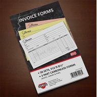 Cosco Service Invoice Form Book with Slip, Artistic, 5 3/8 x 8 1/2, 3-Part, 50 Sets (074008)