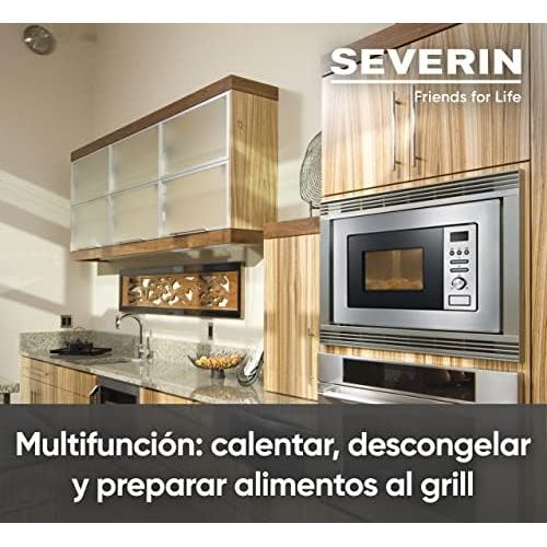  [아마존베스트]Severin MW 7880 microwave / 800 Watt / 20 liter capacity / brushed stainless steel black
