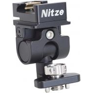 Nitze Camera Monitor Mount 180° Tilt and 360° Swivel Monitor Holder (3/8 ARRI Locating Pins to Quick Release NATO Clamp) - N54-H1