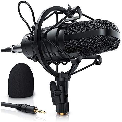  [아마존베스트]-Service-Informationen Liam & DAAN Condenser Microphone Arm - Studio Microphone Set - Pop Protection 2.5 m 3.5 mm Jack to XLR Cable & Adam Hall Cables K3YWPP0300 Audio Cable 3.5 mm Jack Stereo to 2 x 6.3