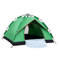 Outing Udstyr, Outdoor Three-in-One Thicken Quadruple Tent Drawstring Automaticcamping Tents Rainproof Sun Protection, DarkGreen, Kejing Miao,