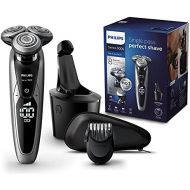 Philips Series 9000 Wet and Dry Mens Electric Shaver S9711/31 with SmartClean Plus System & Beard Trimmer