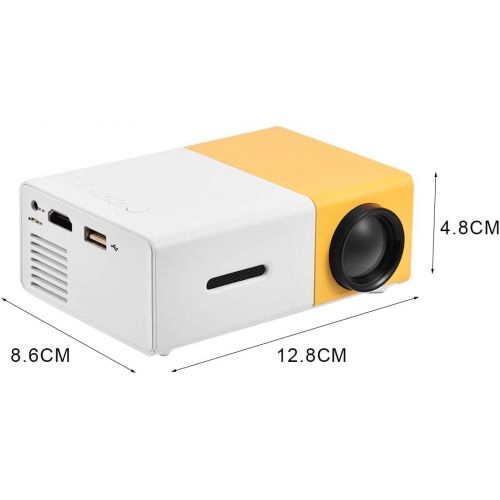  Upgraded Mini Projector, Asixx LED Portable Projector Full HD Mini Video Projector Support 1080P HDMI, AV, USB for Home Cinema, TVs, Laptops, Games, iPhone Android Smartphones(Whit