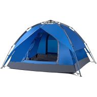 YYDS Tents for Camping Waterproof Foldable Camping Tent Double Layer Tent Fishing Mountaineering 3-4 Person Family Tent Camping Tents (Color : Royal Blue)
