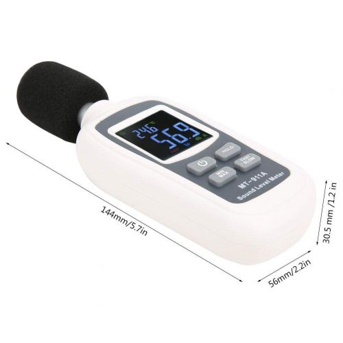  [아마존베스트]WAL FRONT Decibel Meter, MT-911A Digital Sound Level Meter 35dB-135dB Digital LCD Sound Level Meter Voice Tester Noise Decibel Monitor, Self-Calibration Noise Meter