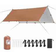 WALNUTA 3.2x3m Awning Waterproof Tarp Tent Shade Folding Camping Canopy Ultralight Beach Sun Shelter Camping Tent Travel Tourist Awning (Color : C)
