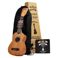 Official Kala Learn to Play Ukulele Soprano Starter Kit, Satin Mahogany  Includes online lessons, tuner app, and booklet (KALA-LTP-S)