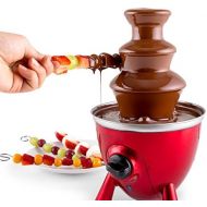 [아마존베스트]oneConcept Cioccolata di Trevi - Chocolate Fountain, Party Fountain for Chocolate, 60 Watt Heating Element, 2 Operating Modes, Height-adjustable Feet, Stainless Steel Casing and To