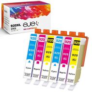 ejet Compatible Ink Cartridge Replacement for HP 920XL 920 XL to use with 6500a 6500 7500a 6000 7500 7000 Plus Printer ( 2 Cyan, 2 Magenta, 2 Yellow, 6-Pack)