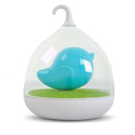 LIWUYOU Birdcage Shape Portable Touch Dimmable Lamp Control 3d Bird LED Night Light with Rotary Handle and Battery,in Indoors and Outdoors Color Blue