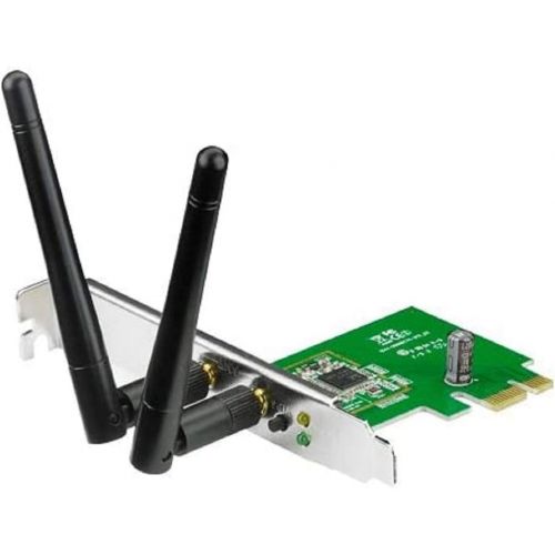 아수스 ASUS(PCE N15) maximum performance Wireless N Network Adapter ( 300Mbps Transmit / 300Mbps Receive) with PCI E interface, Include Full Height and Low Profile bracket, WPS button Sup