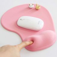CA Ergonomic Mouse Pad with Wrist Support Pink Silicone Gel Wrist Support Mouse Pad Mat for Laptop Desktop - Non-Slip Rubber Base