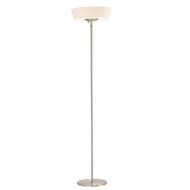 Adesso 5169-02White Shade Floor Lamp, White Shade, Smart Outlet Compatible, 71, Harper