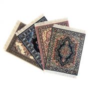 Inusitus Set of 4 Miniature Dollhouse Carpets - Dolls House Toy Rugs - 1/12 Scale Accessories