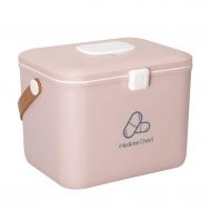 WCJ Nordic Style Pink Medicine Box Household Medicine Box Large Capacity Multi-Layer Drug Storage Box First Aid Kit (Size : L)