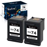 Valuetoner Remanufactured Ink Cartridge Replacement for HP 74 CZ069FN CB335WN (2 Black) 2 Pack