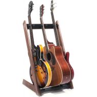 GR-3 Customisable 3 Way Multi Guitar Rack and Holder for Guitars and Cases - Walnut
