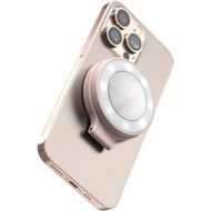 ShiftCam SnapLight - LED Selfie Ring Light with Four Brightness Settings and Built in Battery - Magnetic Mount Snaps on to Any Phone - Flippable Design | Chalk Pink