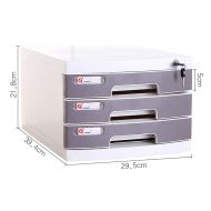 ZCCWJG File cabinets Plastic Chest of Drawers Desktop Locker Storage Box Filing Cabinet (Color : B)