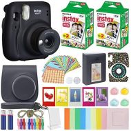 Fujifilm Instax Mini 11 Instant Camera + MiniMate Accessories Bundle + Fuji Instax Film Value Pack (40 Sheets) Accessories Bundle, Color Filters, Album, Frames (Charcoal Gray, Stan
