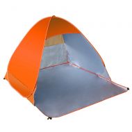 Outing Udstyr,Double Beach Tent Automatic Instant Outdoor Camping Tents Portable Sun Shelters Anti Uv Rainproof Holiday,Orange, Kejing Miao,