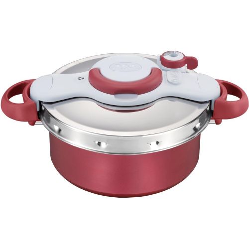  T-fal Pressure Cooker ClipsoMinut Duo 5.2L (RED)【Japan Domestic Genuine Products】