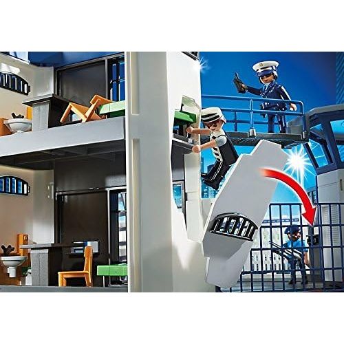 플레이모빌 Playmobil Police Command Center with Prison Playset Multicolor, Dimensions (LxWxH) cm: 63 x 45 x 26