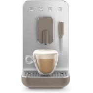 Smeg Fully Automatic Coffee Machine with Steam Taupe, 47 ounces