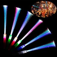 Skylety 6 Pieces Fiber Optic Light up Wand, Flashing Led Toy Wands with Batteries Included, Fun Light up Birthday Party Favors, Led Light Fairy Stick Patrol Wand Goodie Bag Fillers (Pink,