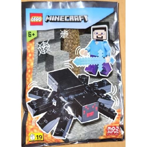  LEGO Minecraft: Steve Minifigure with Pickaxe and Spider