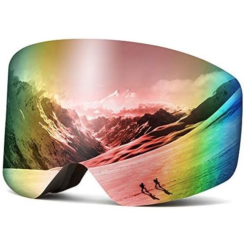  Wantdo Ski Goggles Frameless Spherical Snowboard Goggles for Men Women Adult