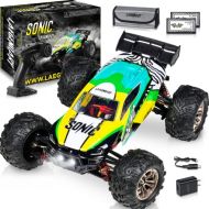 LAEGENDARY RC Cars - Off Road Remote Control Car for Adults & Kids, Waterproof All Terrain 4x4 Truck w/ 2 Batteries - 1:16 Scale, Brushless, Green - Black