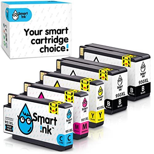  Smart Ink Compatible Ink Cartridge Replacement for HP 951 XL 950 XL (2BK&C/M/Y 5 Pack Combo) for Officejet Pro 8100 8110 8600 8600 Plus 8600 Premium 8610 8620 8615 8616 8625 8630 8