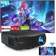 ZCGIOBN Native 1080P Bluetooth Projector LCD 8000 Lumen LED 5G Wifi Projector 4K Support Movie Theater TV Indoor Outdoor Smart Wireless Video Proyector with HDMI USB Airplay for iOS/Androi