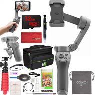 DJI OSMO Mobile 3 Lightweight and Portable 3-Axis Handheld Gimbal Stabilizer with Active Track 3.0 Essentials Bundle with Deco Gear Photography Case + Compact Tripod + High Speed M