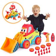 VATOS Take Apart Car, STEM Toys for 3 -4 -5 Years Old Boys & Girls, Construction Toys with Sounds, Lights & Drill Tool, Build Your Own Car Kit, Toy Cars for 3+ Year Old, DIY Assemb
