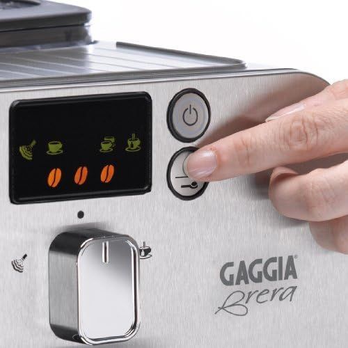  Gaggia Brera Super Automatic Espresso Machine in Black. Pannarello Wand Frothing for Latte and Cappuccino Drinks. Espresso from Pre-Ground or Whole Bean Coffee.