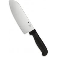 [아마존베스트]Spyderco Santoku Kitchen Knife with 6.8 MBS-26 Stainless Steel Blade with Durable Black Polypropylene Handle - PlainEdge - K08PBK