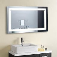 Decoraport DECORAPORT 36 Inch * 28 Inch Horizontal LED Wall Mounted Lighted Vanity Bathroom Silvered Mirror Large Cosmetic Mirror with Touch Button (A-CK150-L)