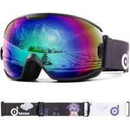 Odoland Kids Ski Goggles, Snowboard Goggles for Youth Skiing Age 8-16, Snow Goggles S2 Double Lens Anti-Fog UV Protection