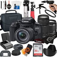 Canon EOS 850D / Rebel T8i DSLR Camera with 18-55mm + 75-300mm Lens + 32GB Card + Tripod + Case + MegaAccessory Bundle (22pc Bundle)