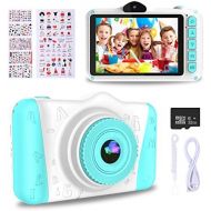 WOWGO Kids Digital Camera - 12MP Childrens Selfie Camera with 3.5 Inches Large Screen for Boys and Girls,1080P Rechargeable Electronic Camera with 32GB TF Card