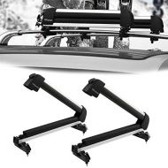 Bonnlo 23 Universal Ski Snowboard Car Racks Fits for 2 Pairs Skis / 1 Snowboards, Aviation Aluminum Lockable Ski Roof Carrier Fit Most Vehicles Equipped Cross Bars