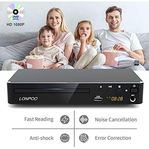  Lonpoo DVD player with HDMI cable
