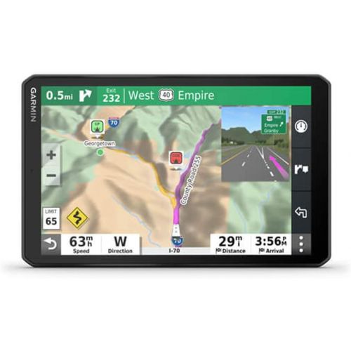 가민 Garmin 890 8-inch RV GPS Navigator Bundle with Car Charger Expander and Hard Shell EVA Case for Tablets/GPS (010-02425-00)