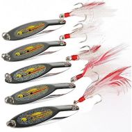 Goture Long Distance Cast Metal Spoon Fishing Lures （Pack of 10）